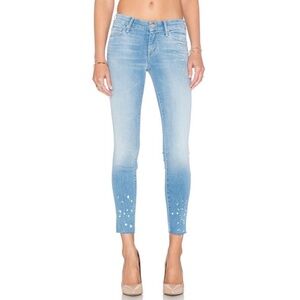 Mother jeans Looker Ankle Fray 29 Pretty Little Words in a Bottle casual denim